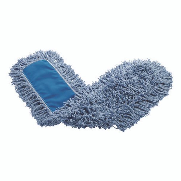 Twisted Loop Blend Dust Mop, Polyester Yarn, 48", Blue, 12/Carton