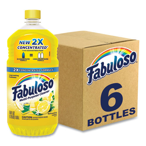 Multi-Use Cleaner, Refreshing Lemon Scent, 56 oz Bottle, 6/Carton