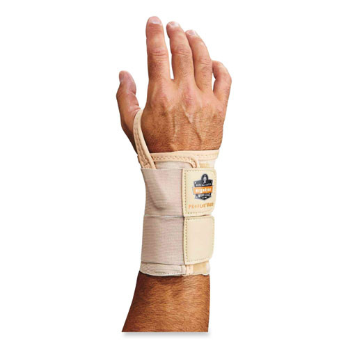 ProFlex 4010 Double Strap Wrist Support, Large, Fits Right Hand, Tan