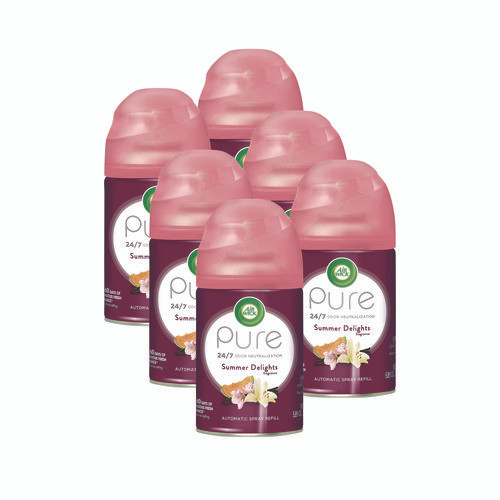 Freshmatic Life Scents Ultra Refill, Summer Delights, 5.89 oz Aerosol Spray, 6/Carton