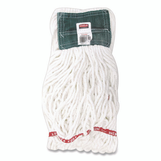 Web Foot Shrinkless Wet Mop Head, 20 oz, 5" Headband, White