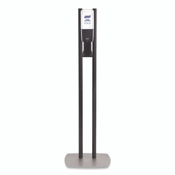 ES10 Dispenser Floor Stand with Automatic Hand Sanitizer Dispenser, 15.56 x 11.75 x 51.82, Graphite