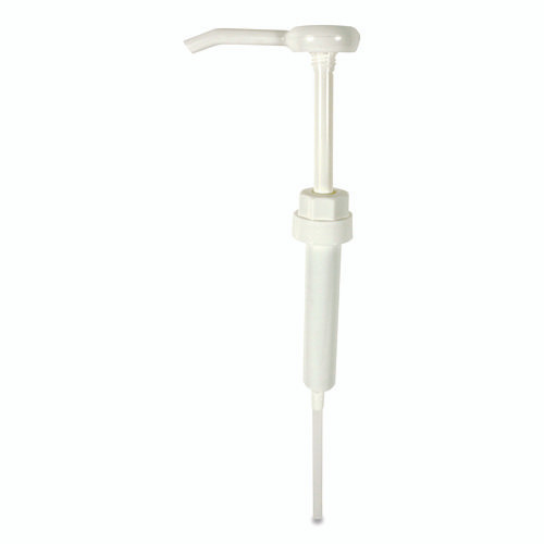 Economy Plastic Dispensing Pump, 38 mm cap fits 1 gal Bottles, White