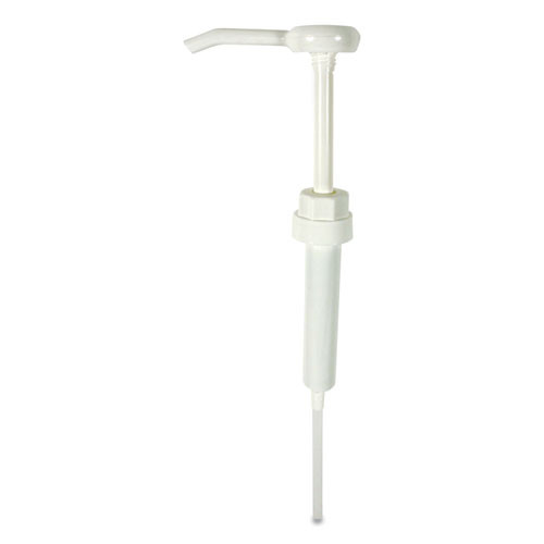 Economy Plastic Dispensing Pump, 38 mm cap fits 1 gal Bottles, White