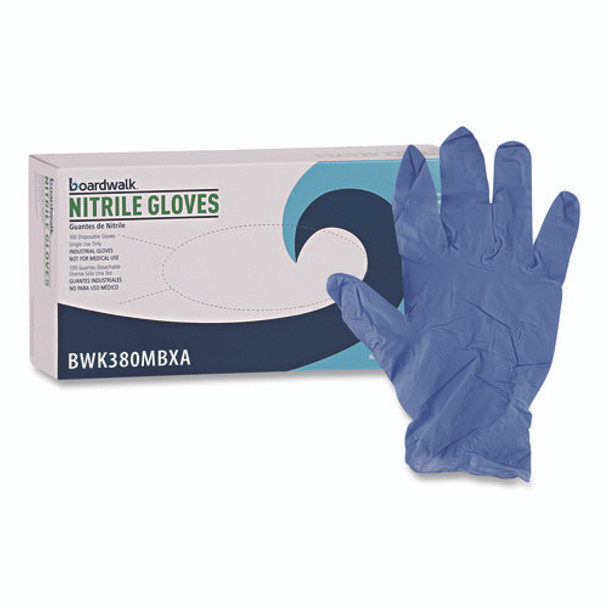 Disposable General-Purpose Nitrile Gloves, Medium, Blue, 4 mil, 1,000/Carton