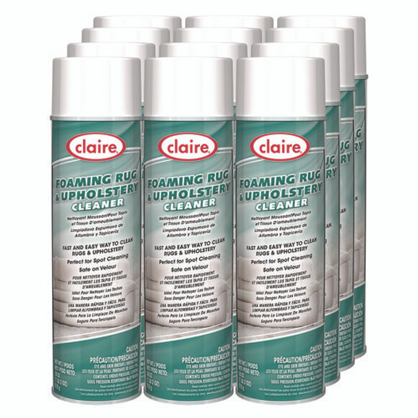 Foaming Rug and Upholstery Cleaner, Ammonia Scent, 12/Carton Foaming Rug and Upholstery Cleaner, Ammonia Scent, 12/Carton