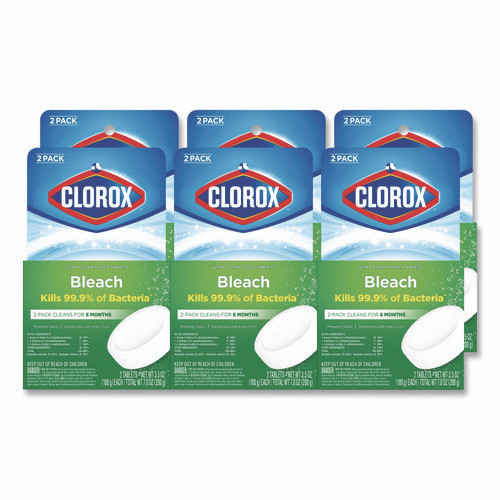Ultra Clean Toilet Tablets Bleach, 3.5 oz Tablet, 2/Pack, 6 Packs/Carton
