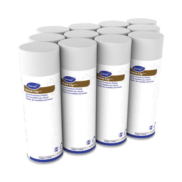 Shine-Up Furniture Cleaner, Lemon Scent, 13.8 oz Aerosol Spray, 12/Carton