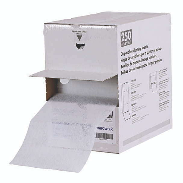 TrapEze Disposable Dusting Sheets, 8" x 125 ft, White, 250 Sheets/Roll,