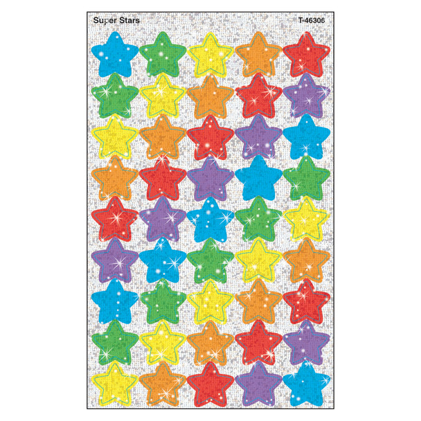 Super Stars superShapes Stickers-Sparkle, 180 Per Pack, 6 Packs Super Stars superShapes Stickers-Sparkle, 180 Per Pack, 6 Packs