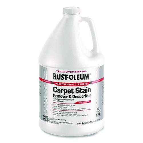 Carpet Stain Remover Plus Deodorizer, Lemon Scent, 1 gal Jug, 4/Carton