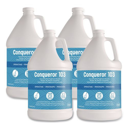 Conqueror 103 Odor Counteractant Concentrate, Springtime, 1 gal Bottle, 4/Carton
