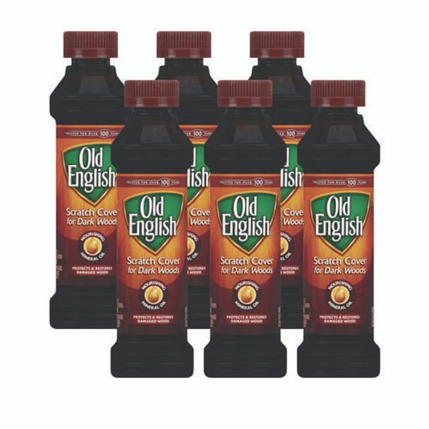 Furniture Scratch Cover, For Dark Woods, 8 oz Bottle, 6/Carton