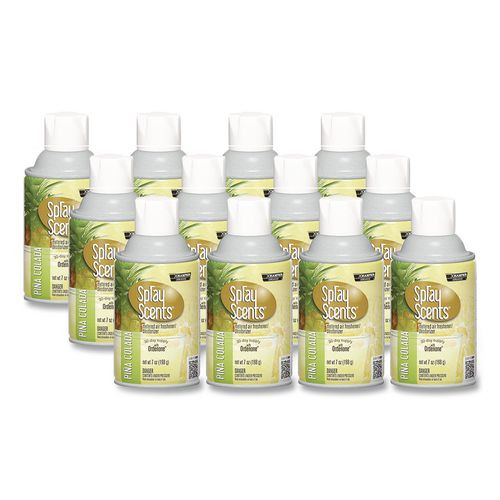 Champion Sprayon SPRAYScents Metered Air Freshener Refill, Pina Colada, 7 oz Aerosol Spray, 12/Carton