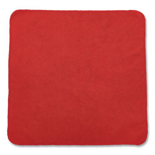 Microfiber Cleaning Cloths, 12 x 12, Red, 24/Pack