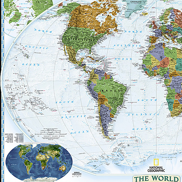 World Decorator Map, Enlarged and Laminated, 73" x 48" World Decorator Map, Enlarged and Laminated, 73" x 48"