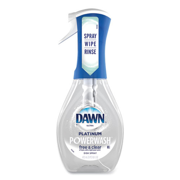 Platinum Powerwash Dish Spray, Free and Clear, Unscented, 16 oz Spray Bottle