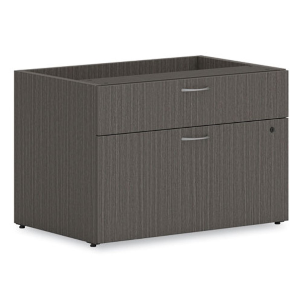 Mod Low Personal Credenza, 30w x 20d x 21h, Slate Teak