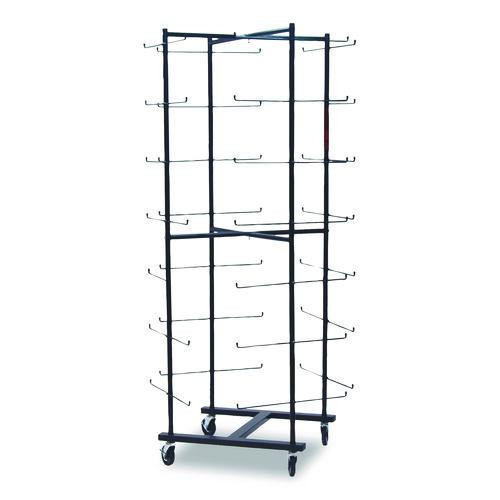 56 Football Helmet Rolling Rack, 26" x 28" x 81", Black