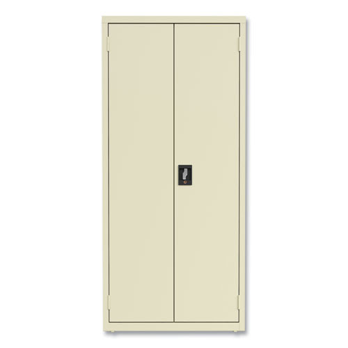 Economy Assembled Storage Cabinets, 4 Shelves, 30" x 15" x 66", Putty