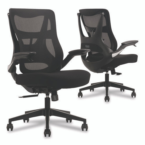 ErgoMax Mesh Swivel Task Chair, Supports Up to 275 lb, 19" x 22.75" Seat Height, Black Back/Seat, Black Base
