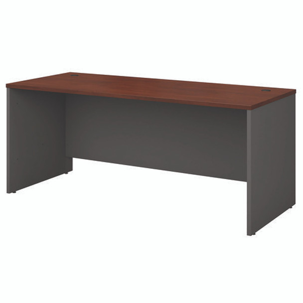 Series C Collection Desk Shell, 71.13" x 29.38" x 29.88", Hansen Cherry/Graphite Gray