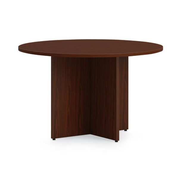Mod Round Conference Table Top, 48" Diameter, Traditional Mahogany
