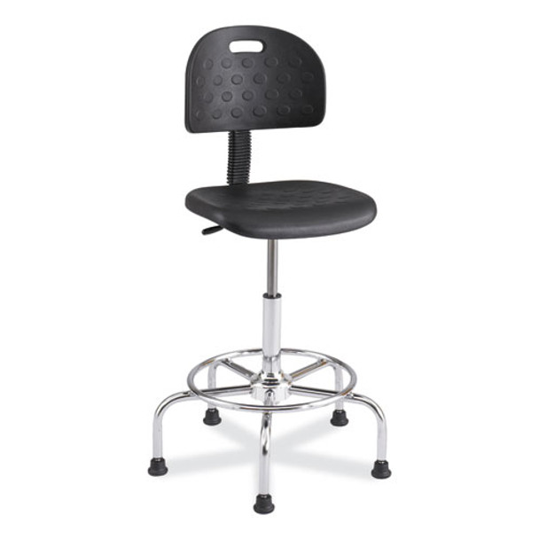 Workfit Economy Industrial Chair, Supports Up to 400 lb, 22" to 30" Seat Height, Black Seat, Black Back, Silver Base Workfit Economy Industrial Chair, Supports Up to 400 lb, 22" to 30" Seat Height, Black Seat, Black Back, Silver Base
