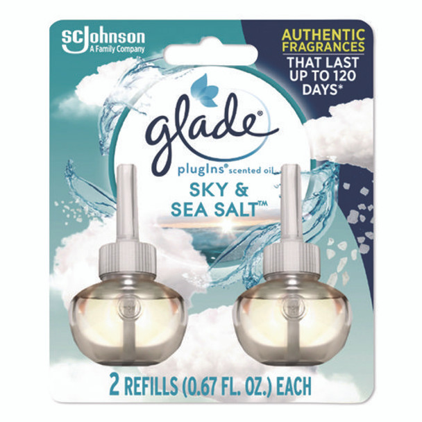 Plugin Scented Oil Refill, Sky and Sea Salt, 0.67 oz, 2/Pack