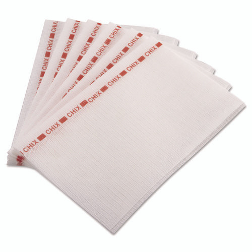 Food Service Towels, 13 x 21, Red/White, 150/Carton