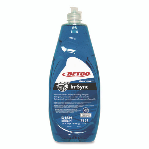 Symplicity In-Sync Hand Dishwashing Detergent, Fresh Ozonic Scent; 38 oz Bottle, 8/Carton