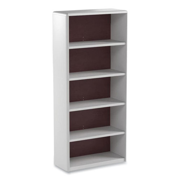 ValueMate Economy Bookcase, Five-Shelf, 31.75w x 13.5d x 67h, Gray