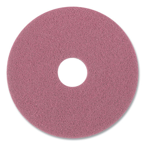 High-Traffic Twister Floor Pad, 27" Diameter, Pink, 2/Pack