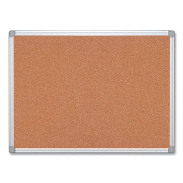 Earth Cork Board, 72" x 48", Tan Surface, Satin Aluminum Frame Earth Cork Board, 72" x 48", Tan Surface, Satin Aluminum Frame