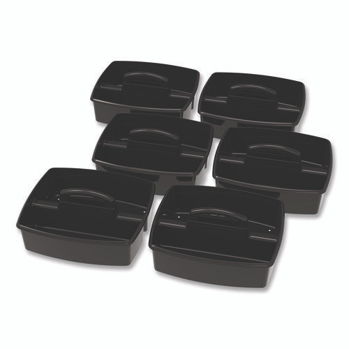 Large Caddy, 13 x 11 x 6.38, Black, 6/Pack