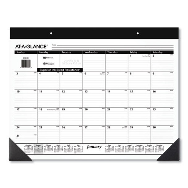 Monthly Refillable Desk Pad, 22 x 17, White Sheets, Black Binding, Black Corners, 12-Month (Jan to Dec): 2025 Monthly Refillable Desk Pad, 22 x 17, White Sheets, Black Binding, Black Corners, 12-Month (Jan to Dec): 2025