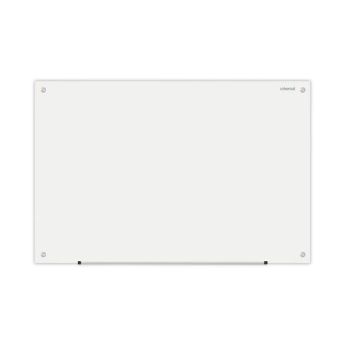 Frameless Glass Marker Board, 36" x 24", White Surface