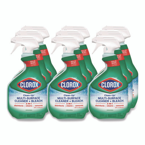 Clean-Up Multi-Surface Cleaner with Bleach, Original, 32 oz Spray Bottle, 9/Carton