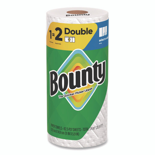 Select-a-Size Kitchen Roll Paper Towels, 2-Ply, 5.9 x 11, White, 82 Sheets/Double Roll, 24 Rolls/Carton