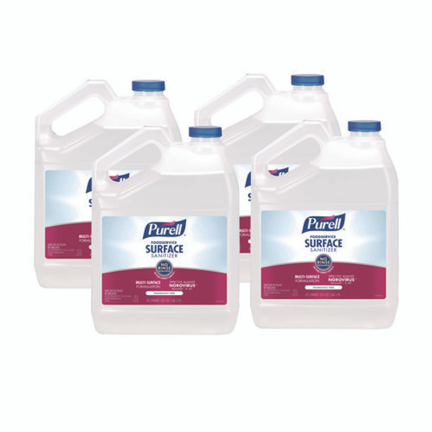 Foodservice Surface Sanitizer, Fragrance Free, 1 gal Bottle, 4/Carton