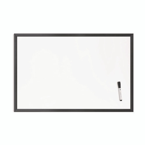 Magnetic Dry Erase Board with Wood Frame, 36" x 24" (Actual Size: 35" x 23"), White Surface, Black Wood Frame