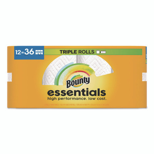 Essentials Select-A-Size Kitchen Roll Paper Towels, 2-Ply, 5.9 x 11, White, 162 Sheets/Triple Roll, 12 Rolls/Carton