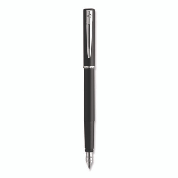 Allure Fountain Pen, Fine Point, Blue Ink, Black/Silver Barrel