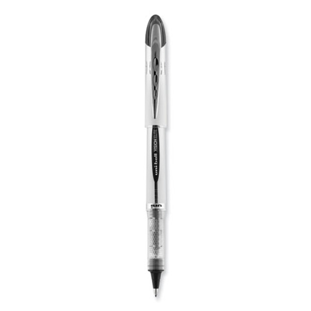VISION ELITE Hybrid Gel Pen, Stick, Bold 0.8 mm, Black Ink, White/Black/Clear Barrel
