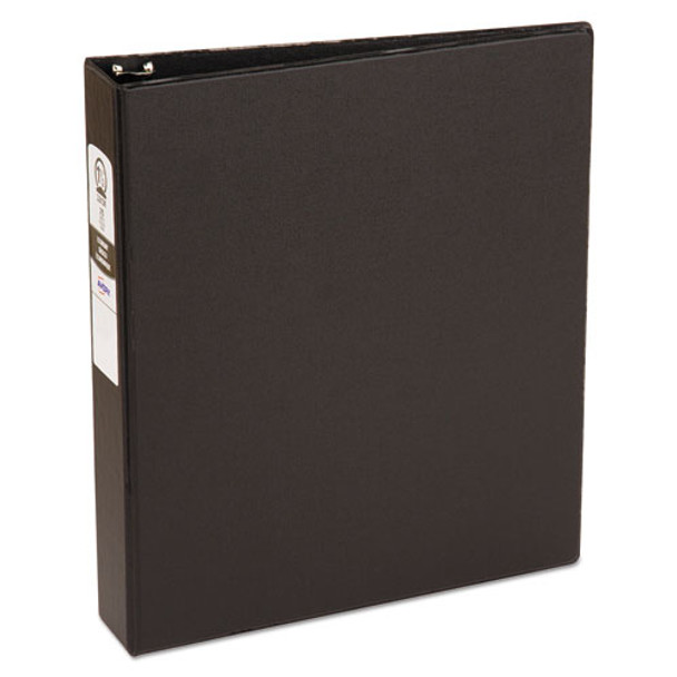 Economy Non-View Binder with Round Rings, 3 Rings, 1.5" Capacity, 11 x 8.5, Black, (3401)