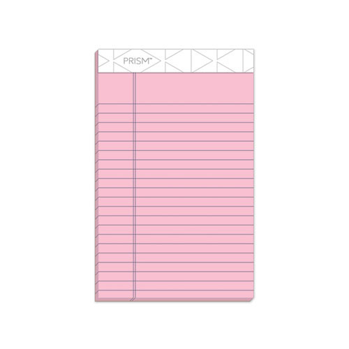 Prism + Colored Writing Pads, Narrow Rule, 50 Pastel Pink 5 x 8 Sheets, 12/Pack