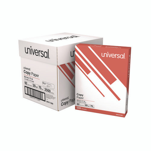Copy Paper Convenience Carton, 92 Bright, 20 lb Bond Weight, 8.5 x 11, White, 500 Sheets/Ream, 5 Reams/Carton
