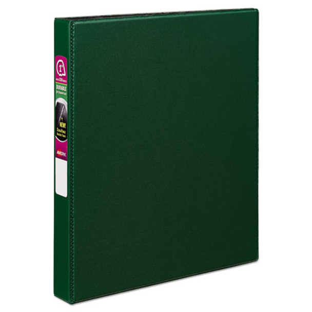 Durable Non-View Binder with DuraHinge and Slant Rings, 3 Rings, 1" Capacity, 11 x 8.5, Green