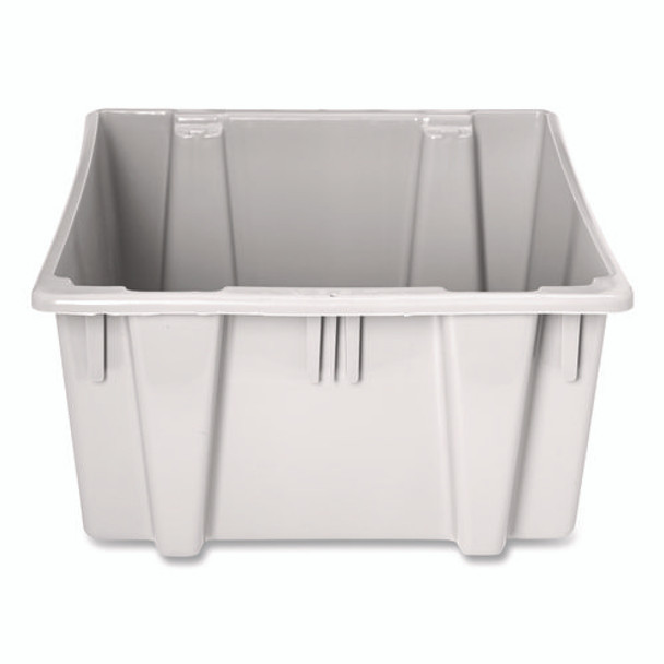 Palletote Box, 1.6 cu ft, 15.5" x 19.5" x 13", Gray
