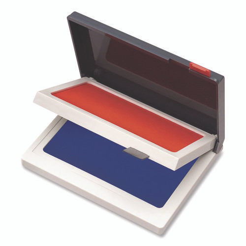Two-Color Felt Stamp Pads, 4.25" x 3.75", Blue/Red